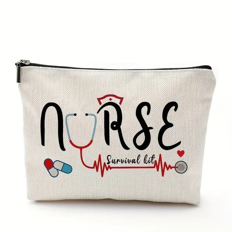 Cosmetic Bag Cotton And Linen Letter Printing Storage Bag Waterproof Linen Coin Purse