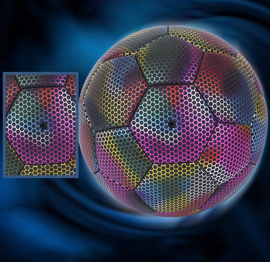Maskinsyet reflekterende fodbold