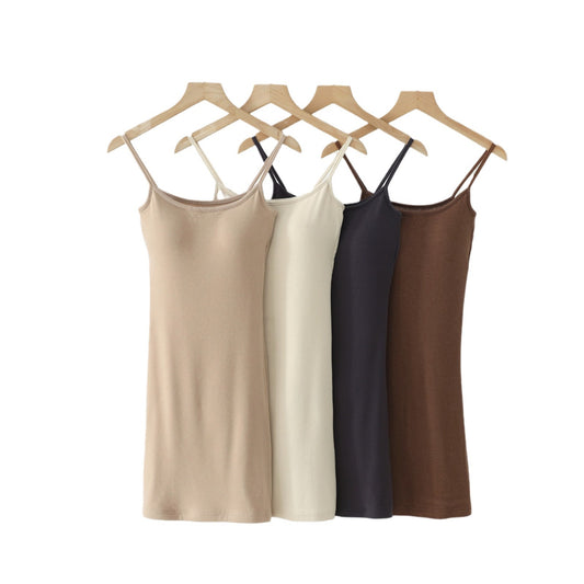 Elegant Figure-flattering Slip Dress That Creates A Slimming Look