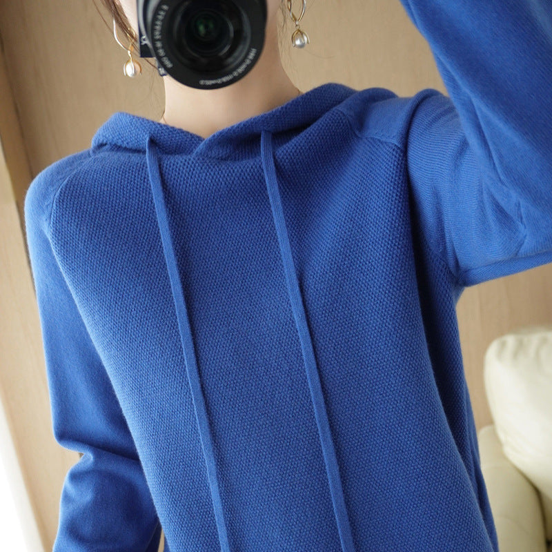 Ladies Hooded Bottoming Shirt Casual Sweatshirt