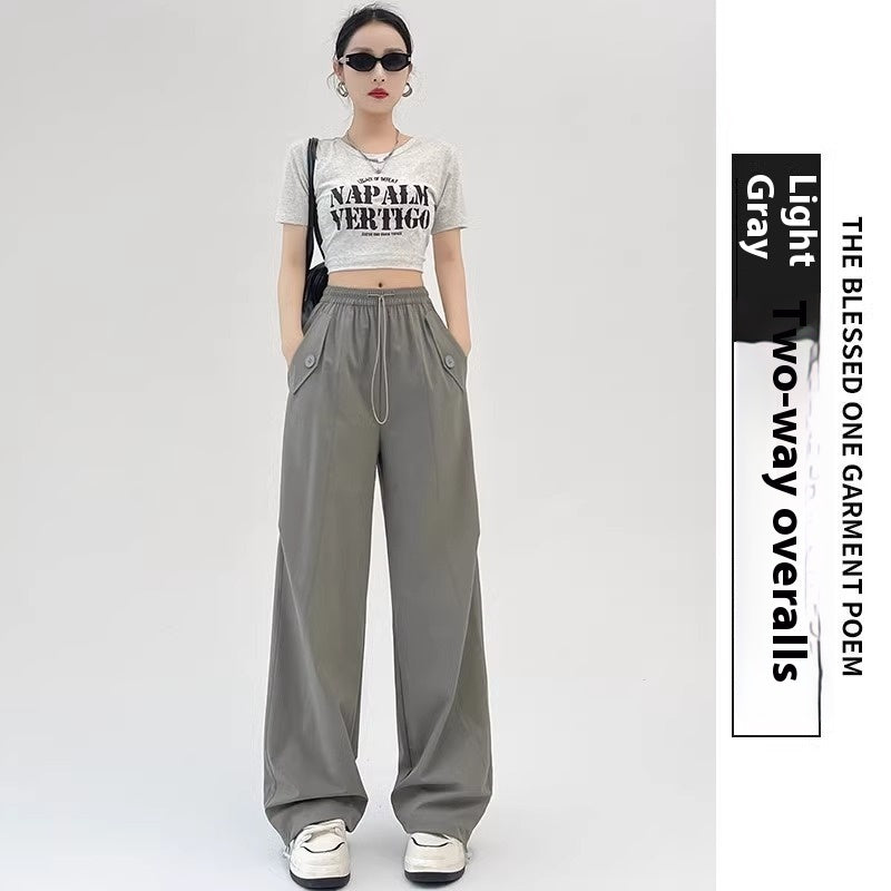 Overalls Women's Thin Quick-drying High Waist Loose