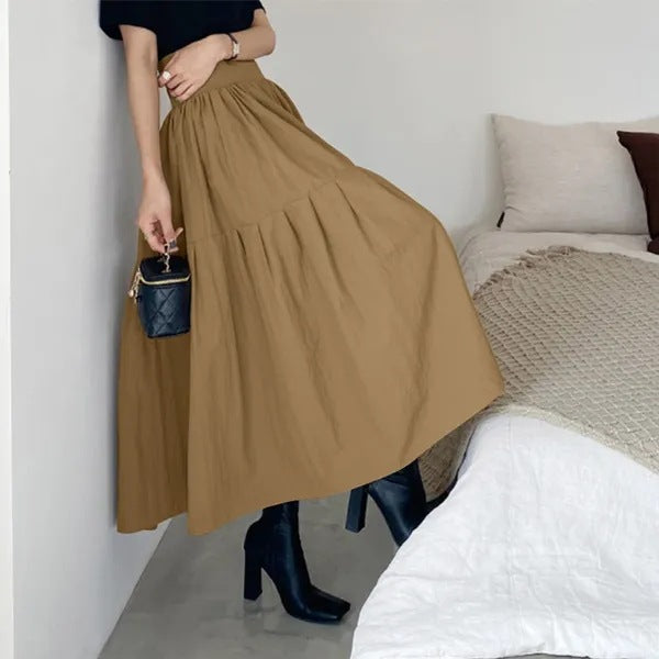 Women's Elastic Waist Fashion Pleated Loose Dress
