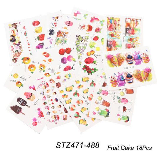 Black And White Lace Flower Nail Art Sticker Set