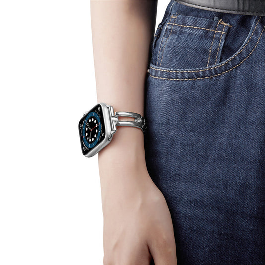 Stainless Steel Metal Round Diamond Strap