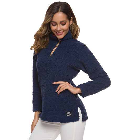 Dametrøje Varm Plys Plus Size