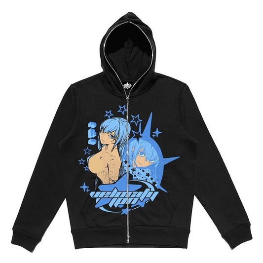 3D Digital Print Hooded Sweatshirt