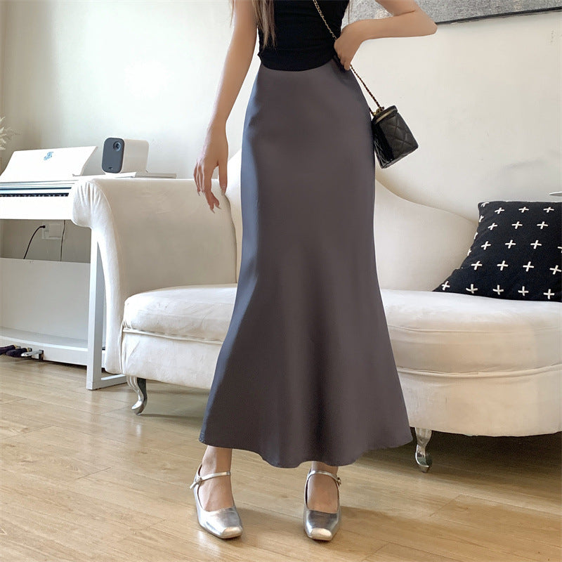 Women's Summer New Design Sense Niche High Waist Petite Hot Girl Fishtail Skirt