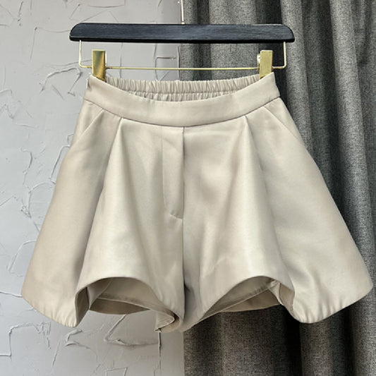 Loose Slim High Waist Suit Shorts