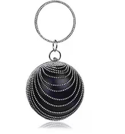 Small Round Spherical Dinner Bag Versatile Handheld Dress Garment Bag Cosmetic Bag