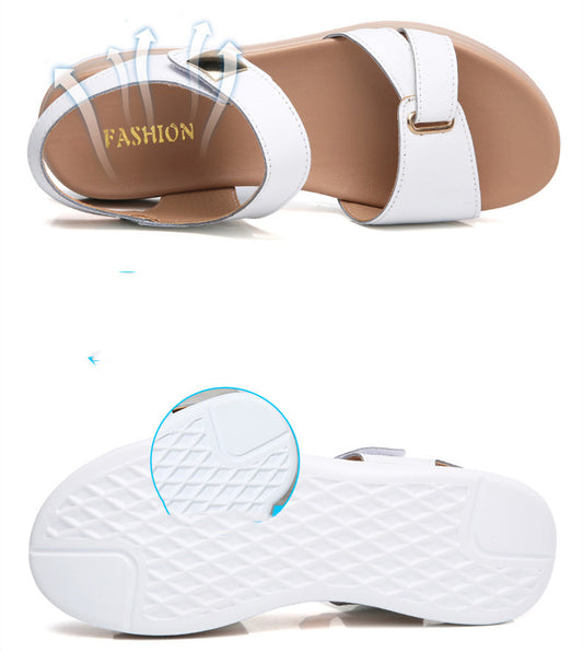 Girl's Middle Heel Flat Student Sandals