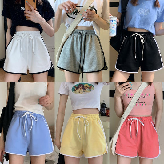Korean Style High Waist Sports Three-point Shorts Women Loose
