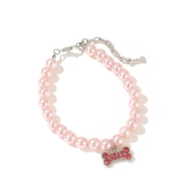 Pet Supplies Collar Pearl Cat Necklace Ornament