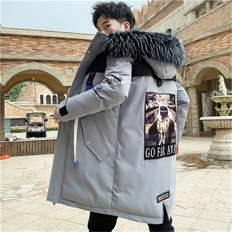 Men's Mid-length Padded Warm Padded Jacket