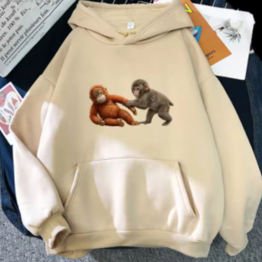 European Size Drop-shoulder Sleeve Casual Sports Hoodie Sweater