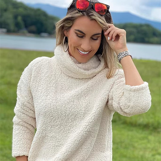 Stylish Loose-fitting Womens Pullover Hoodie Sweatshirt