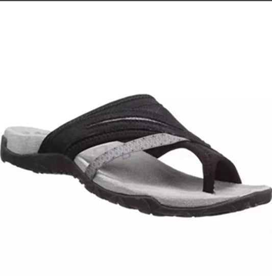 Summer Leisure Fish Mouth Slope With Cross Straps