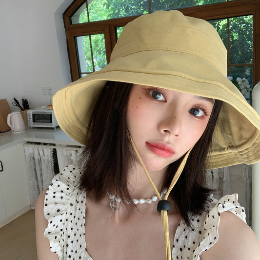Big Brim Sun-proof Bucket Hat Lemon