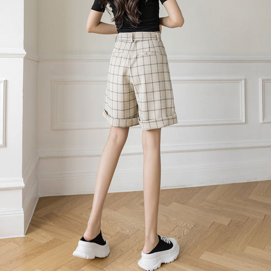 Summer Thin Pants New Fashion Plaid Pants Women Casual Pants