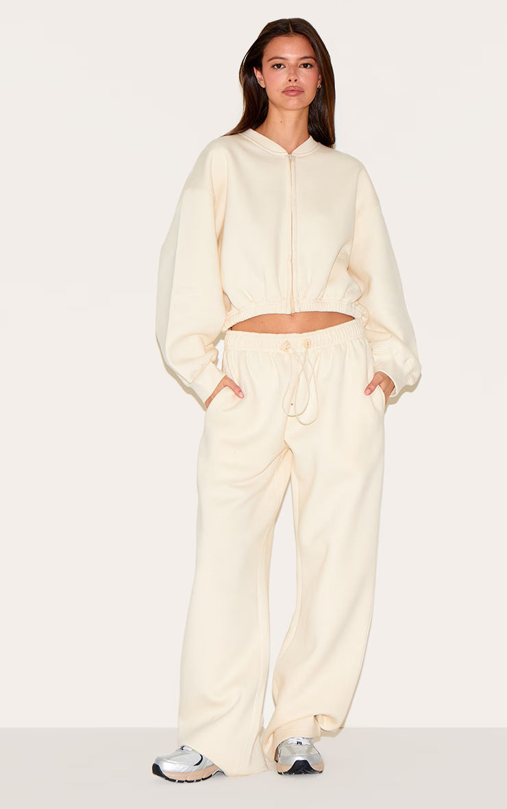 At-home Fashion Slim-fit Belted Cardigan And Pants Set