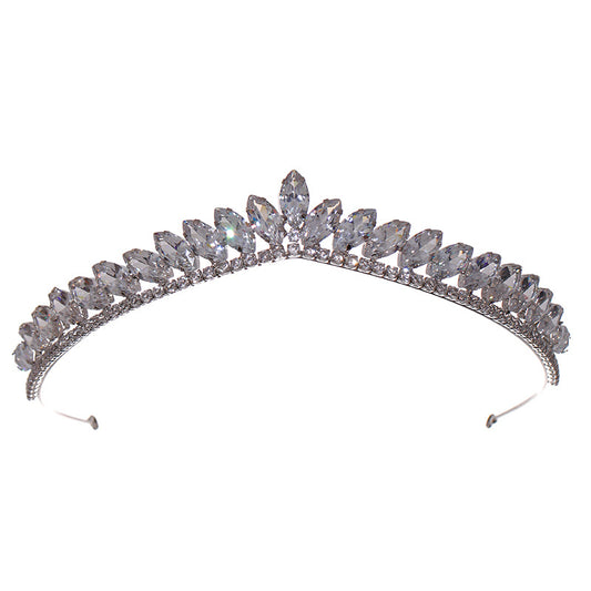 Rhinestone Crown Headband Bridal Zircon
