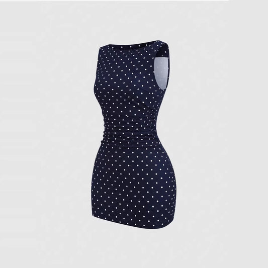 Sleeveless Round Neck Body Conscious Slimming Bohemian Dress For Women