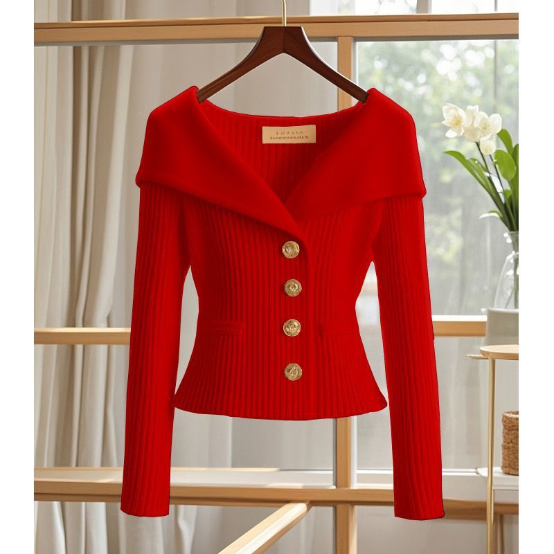 Elegant strikket casual top til kvinder