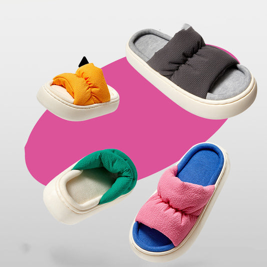 New Thick Bottom Fashion Simple Home Wear Elastic Rope Slippers