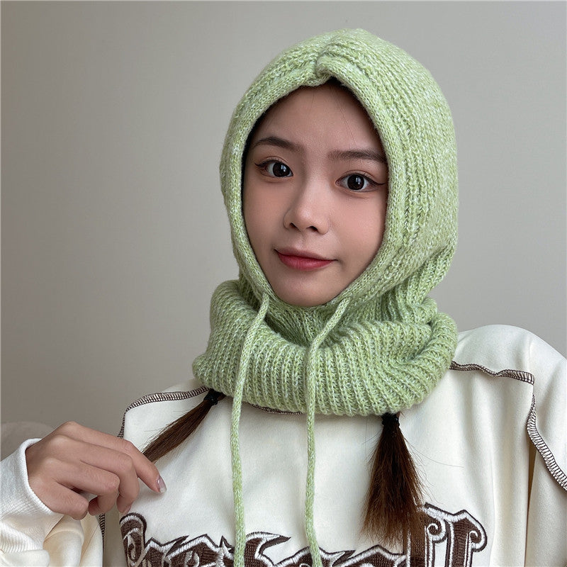 Pull Rope Simple Knit Head Hat