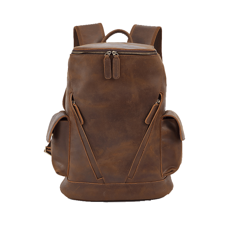 Men's Leisure Travel Large Capacity First Layer Leather Backpackage