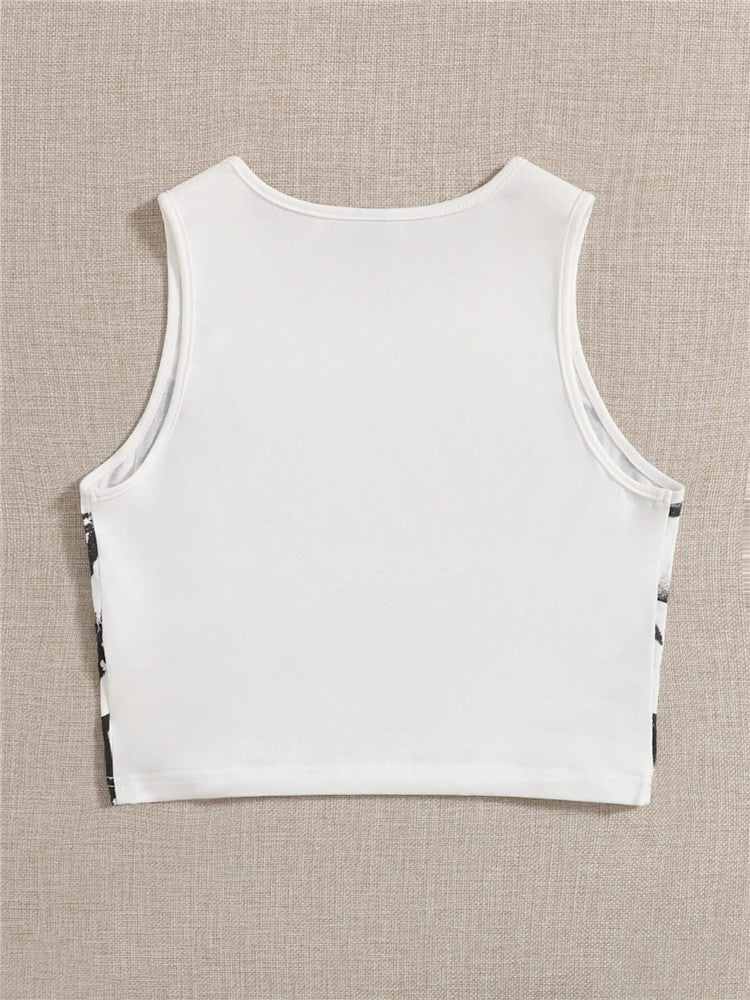 Women's Printed Round Neck T-shirt Slim Fit