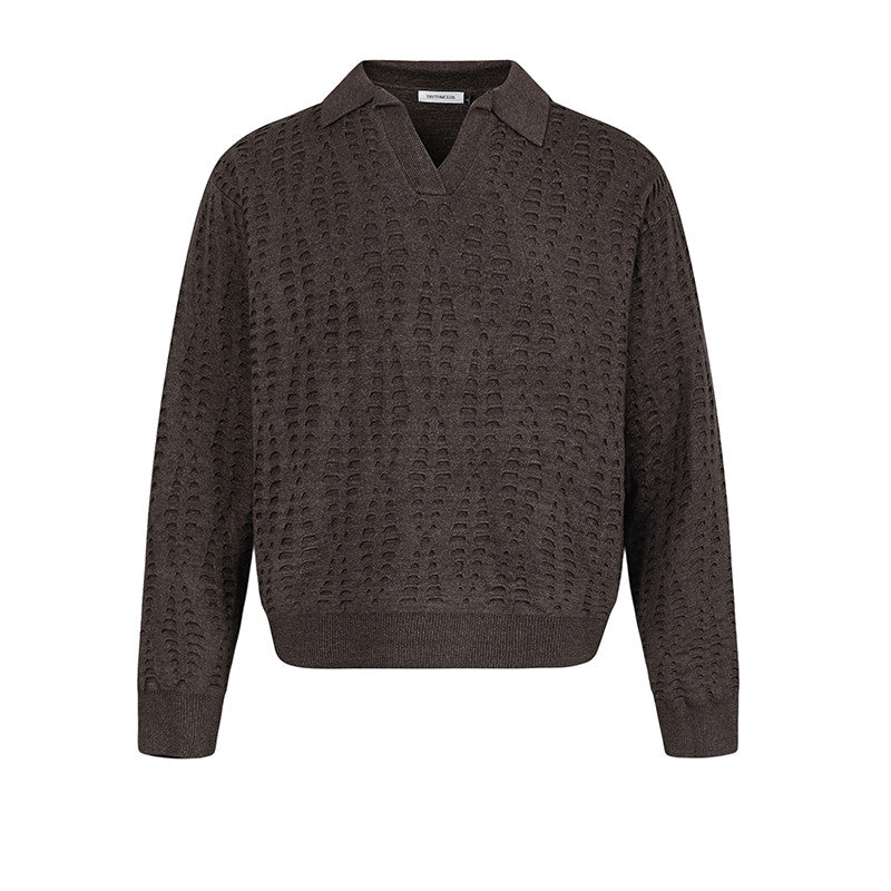 Fashion Ripped Design Retro Loose Sweater