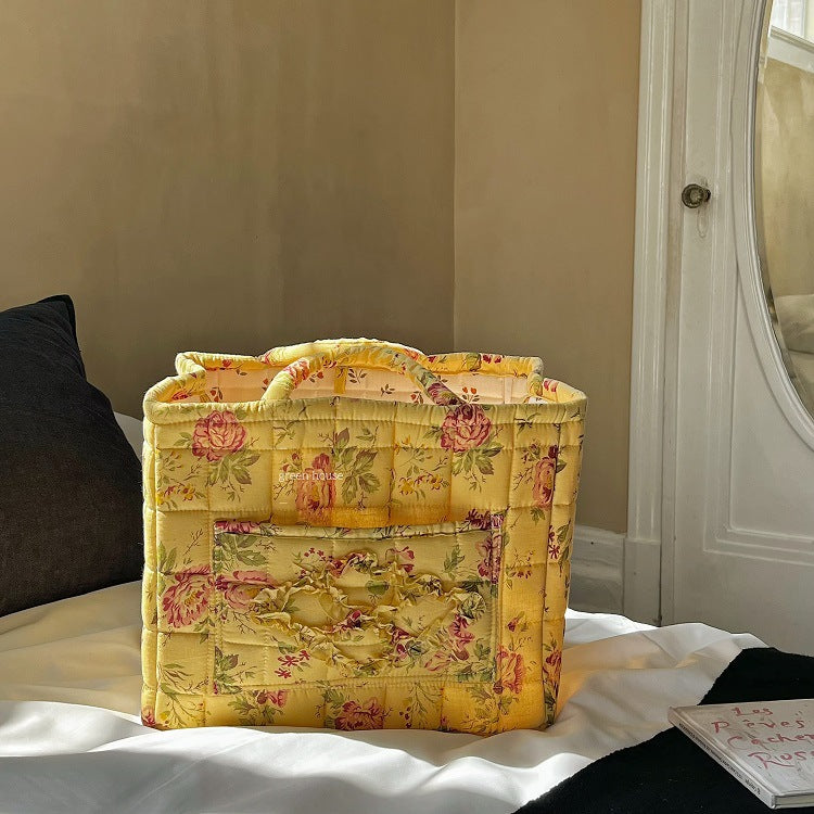 Floral Patchwork Home Sundries Storage Basket