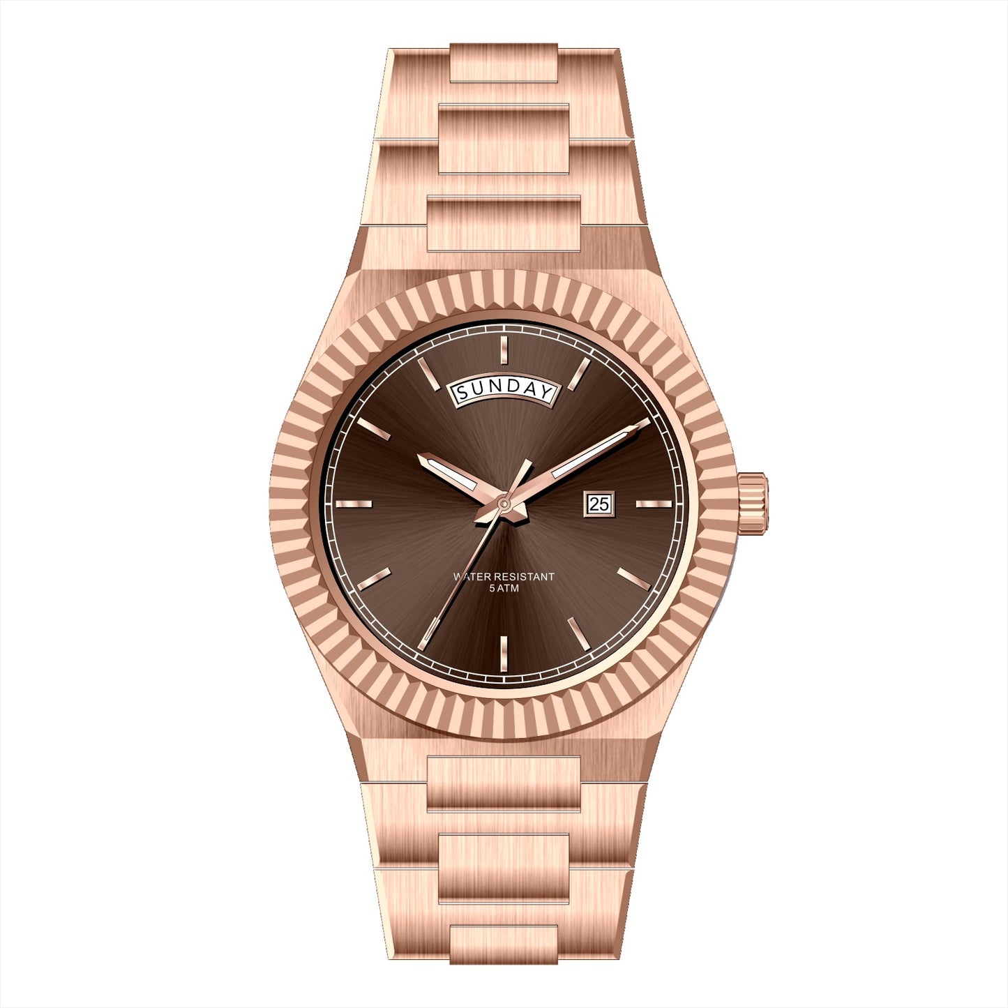 Business Gentleman's Log-Type Quartz Waterproof Steel Strap