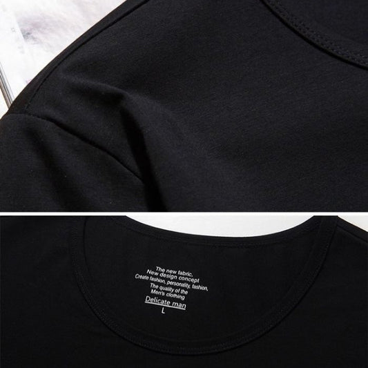 Men's Shoes Hot Diamond Short Sleeved T-shirt