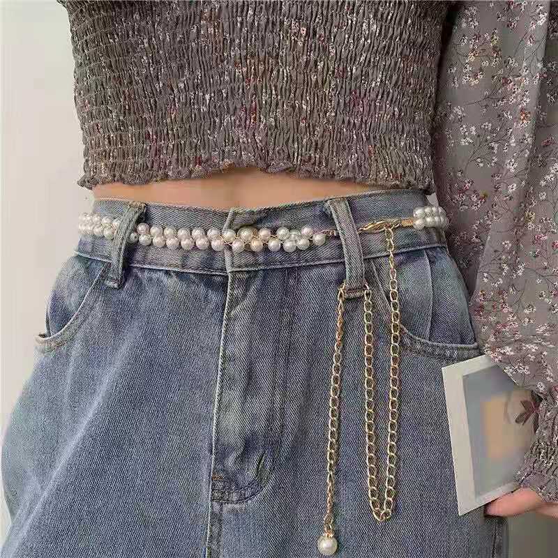 New Ladies Pearl Waist Chain