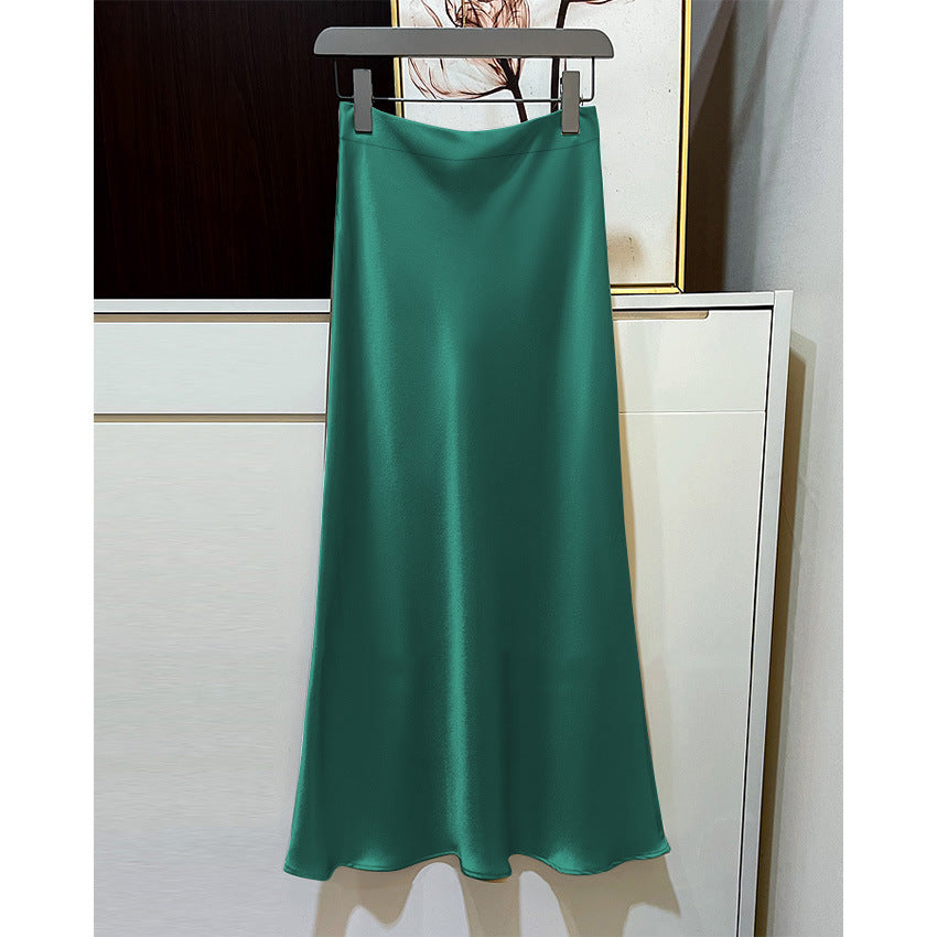 Elegant Draping High-waisted Skirt For Women