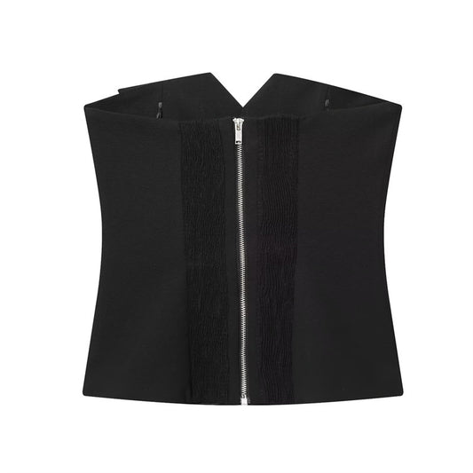 Temperament Women's Clothing Wholesale Slim-fit Strapless Top
