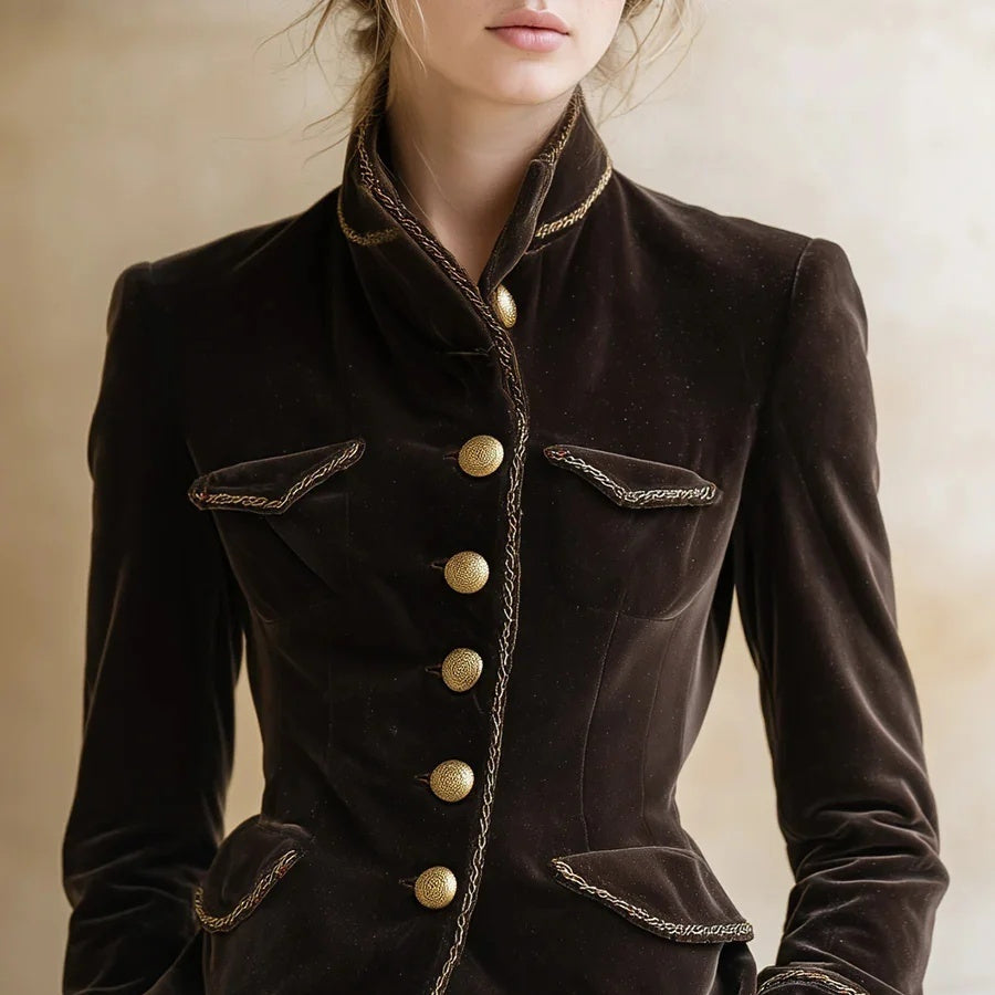 Women's Elegant Velvet Blazer