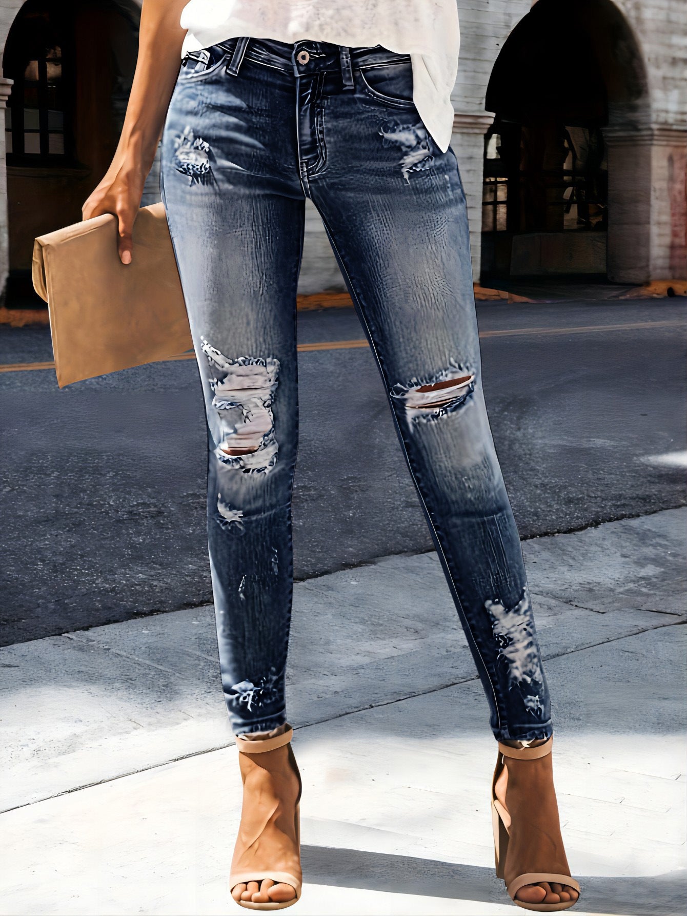 Jeans Women's High Elastic Slim Fit Slimming