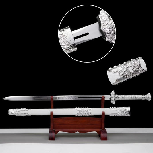 Hand Forged Integrated High Manganese Steel Tang Heng Dao Tang Dynasty Horizontal Saber Unsharpened Cold Weapon For Self Defense Practice
