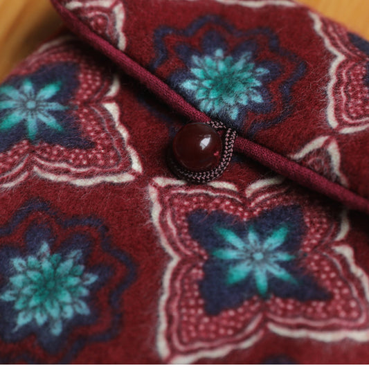 Cotton Bag Walnut Buddha Bead Storage