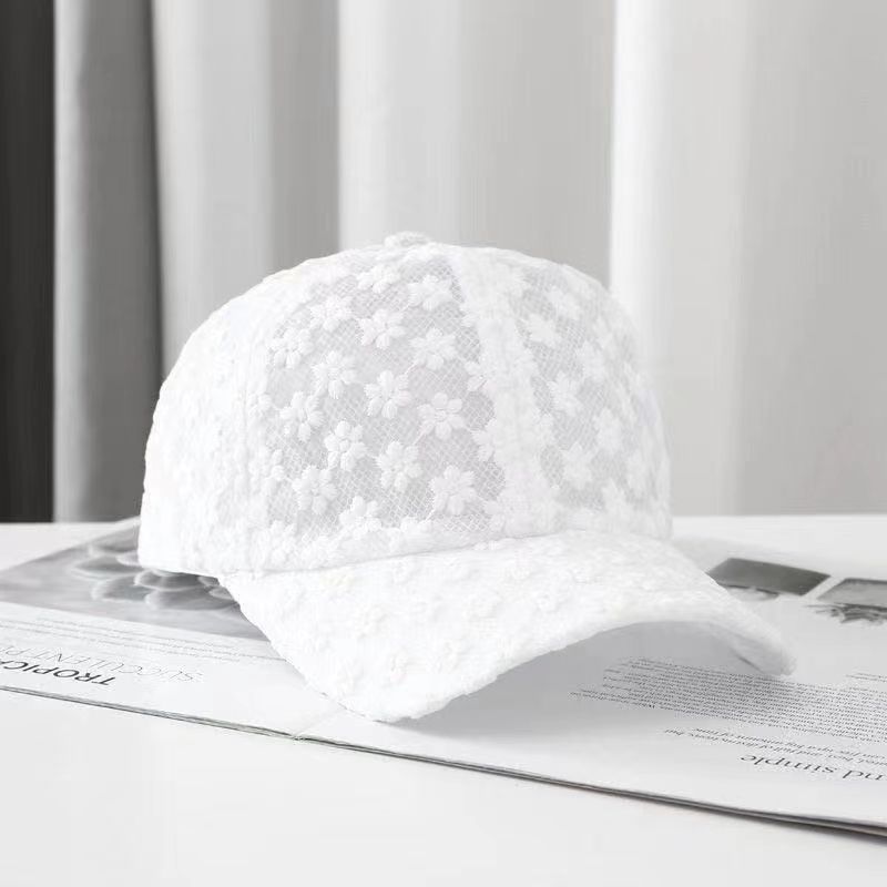 Dame blonde lille blomst sommerfugl rhinestone baseballkasket