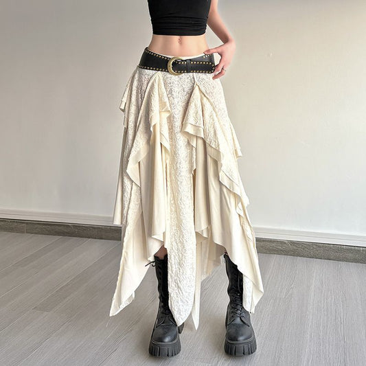 New Lace Low-Waist Irregular Skirt