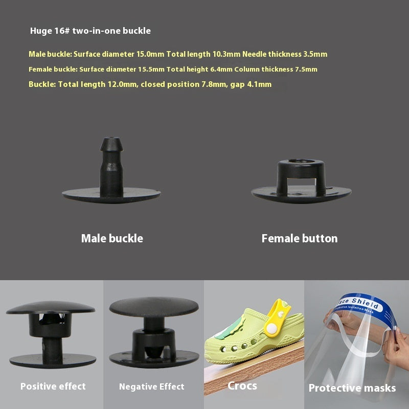 Cave Shoes Plastic Buttons And Rubber Side Edges