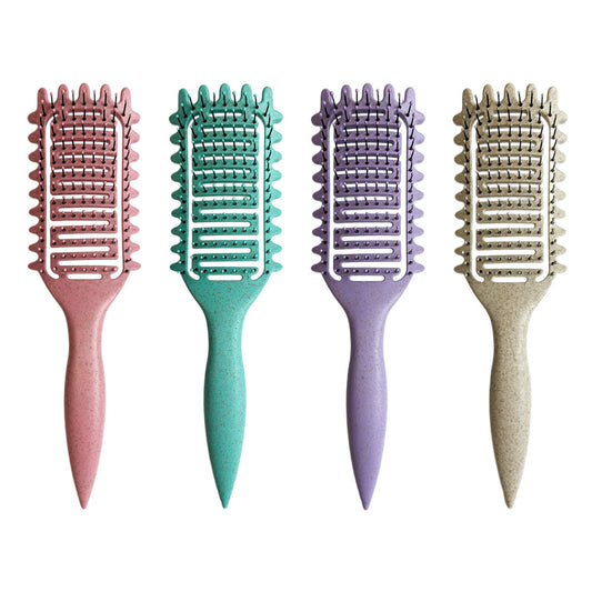 Bounce Curl Definition Shape Fluffy Hair Hollow Comb Wet And Dry Dual-use Head Massage Comb