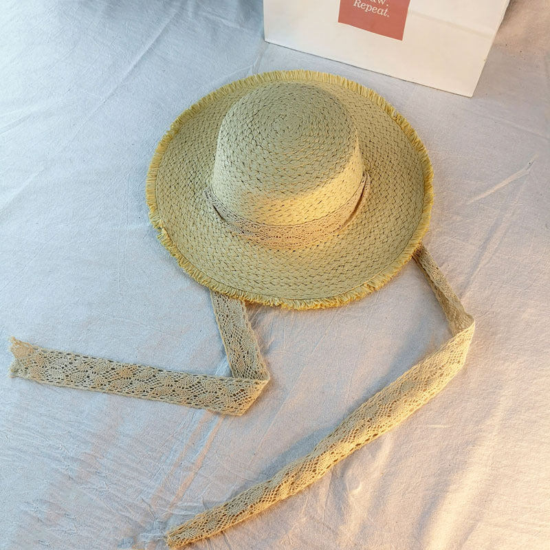 Straw Straw Hat Outdoor Ladies Sunscreen Beach