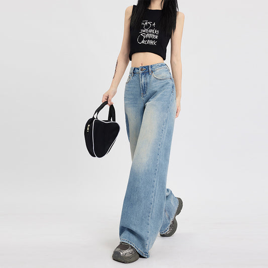 Women's Straight Loose Wide Leg Jeans