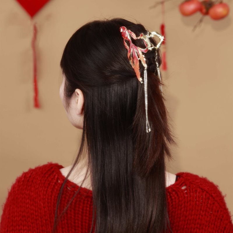 Elegant Antique Style Super Immortal Koi Curly Hair Clip