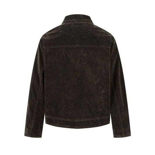 Deconstructed Jacket Design Mens Cropped Relaxed-fit Casual Outerwear