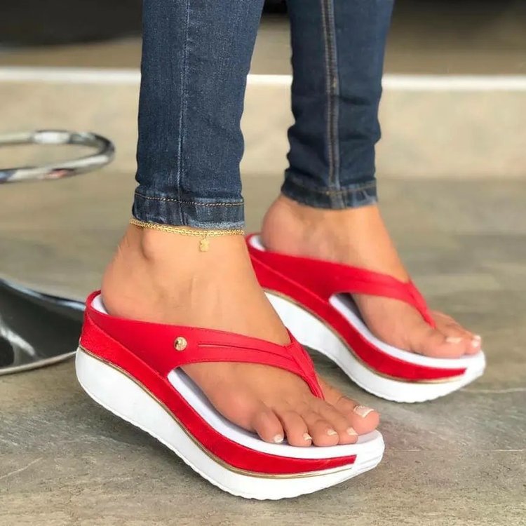 Cross-border European And American Slippers Summer Flip Flops Thick Bottom